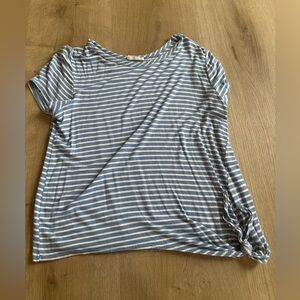 Striped Blue and White Women's Top